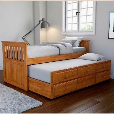 B092 Oak : Giường 2 Tầng Kéo - 1m / 1m